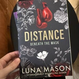 Distance: Beneath the Mask by Luna Mason - Black & Gold Cover